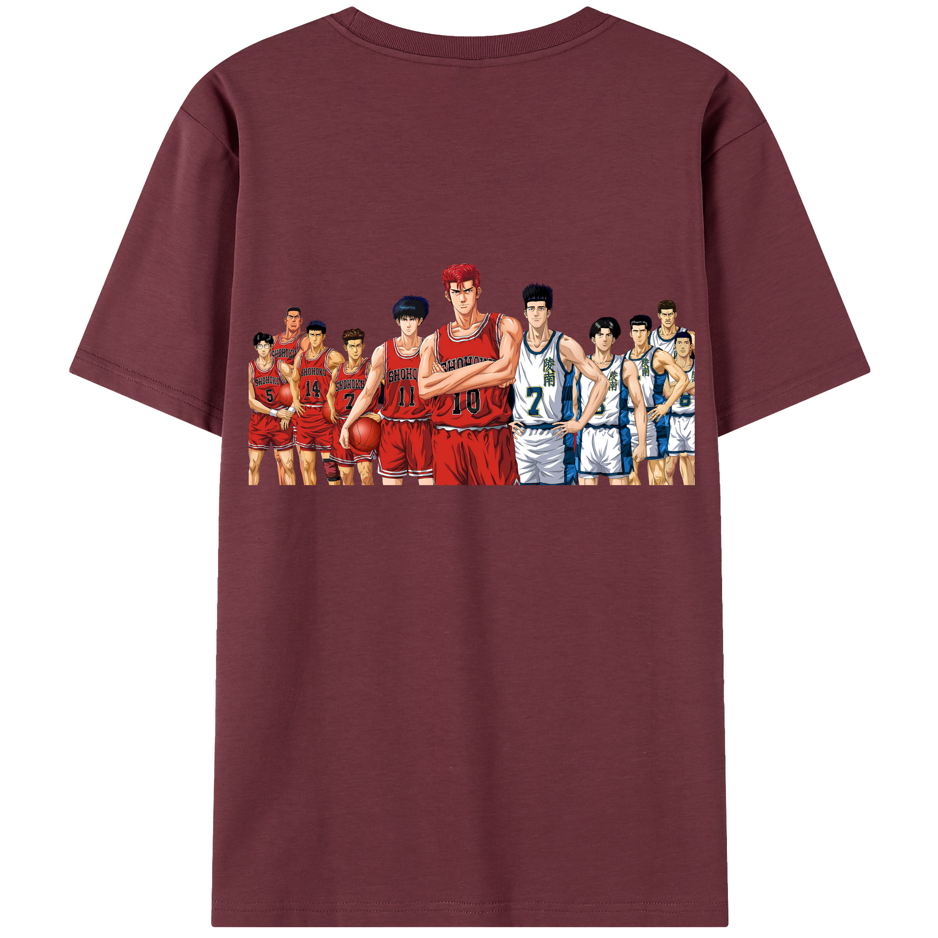SLAM DUNK／スラムダンク 綿100％半袖Tシャツ（背面プリント）